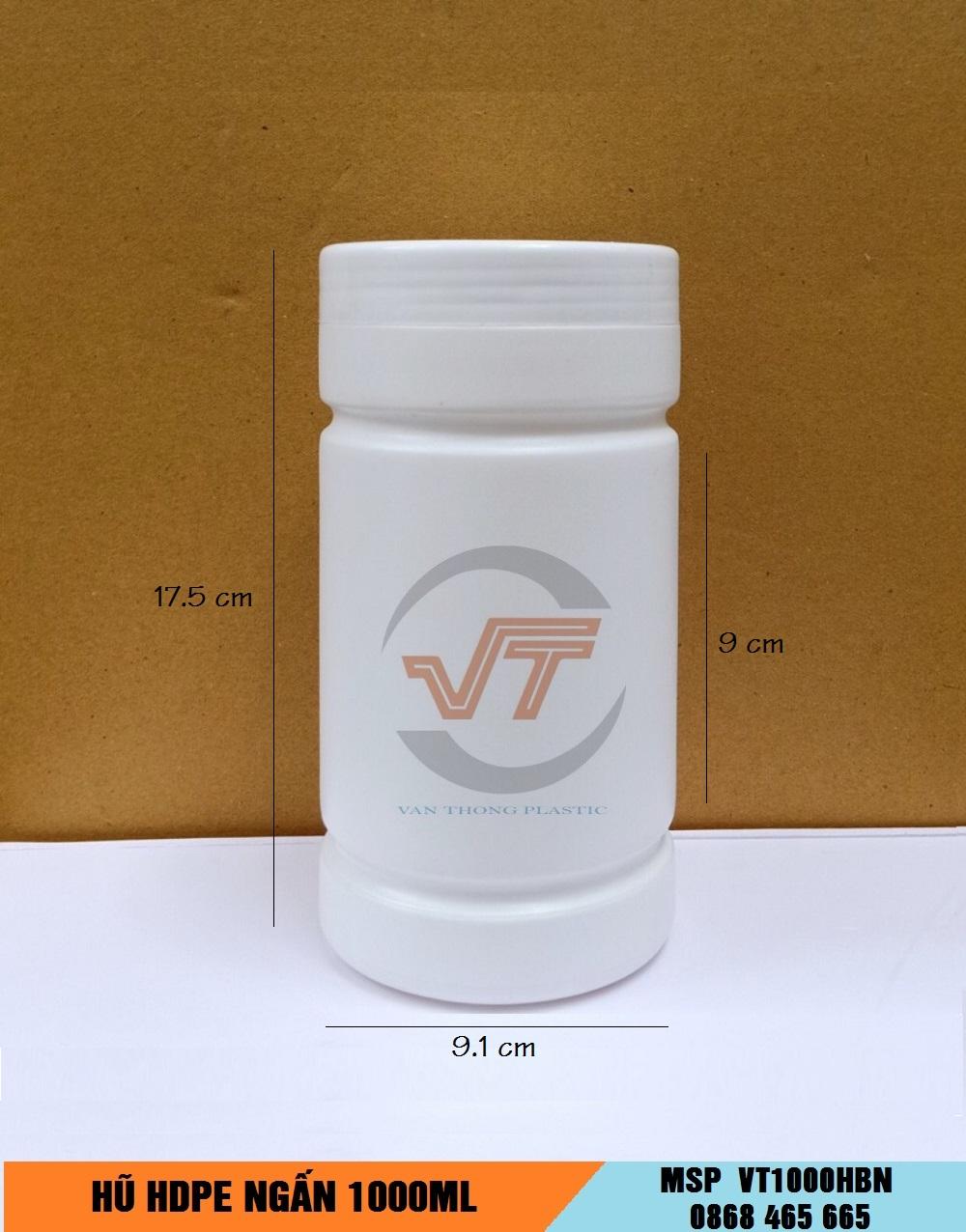 HŨ NHỰA HDPE - 1000ml-VT1000HBN