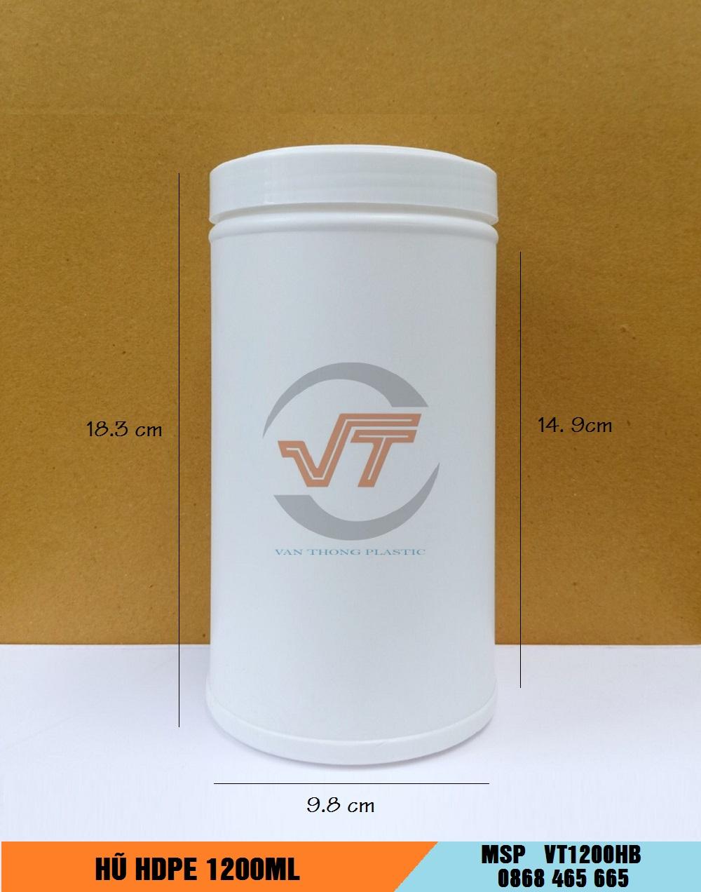 HŨ NHỰA HDPE - 1200ml-VT1200HB